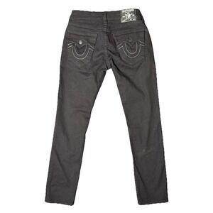 True Religion Rocco Relaxed Skinny Flap Pockets Black Jeans - Men Size 30x32